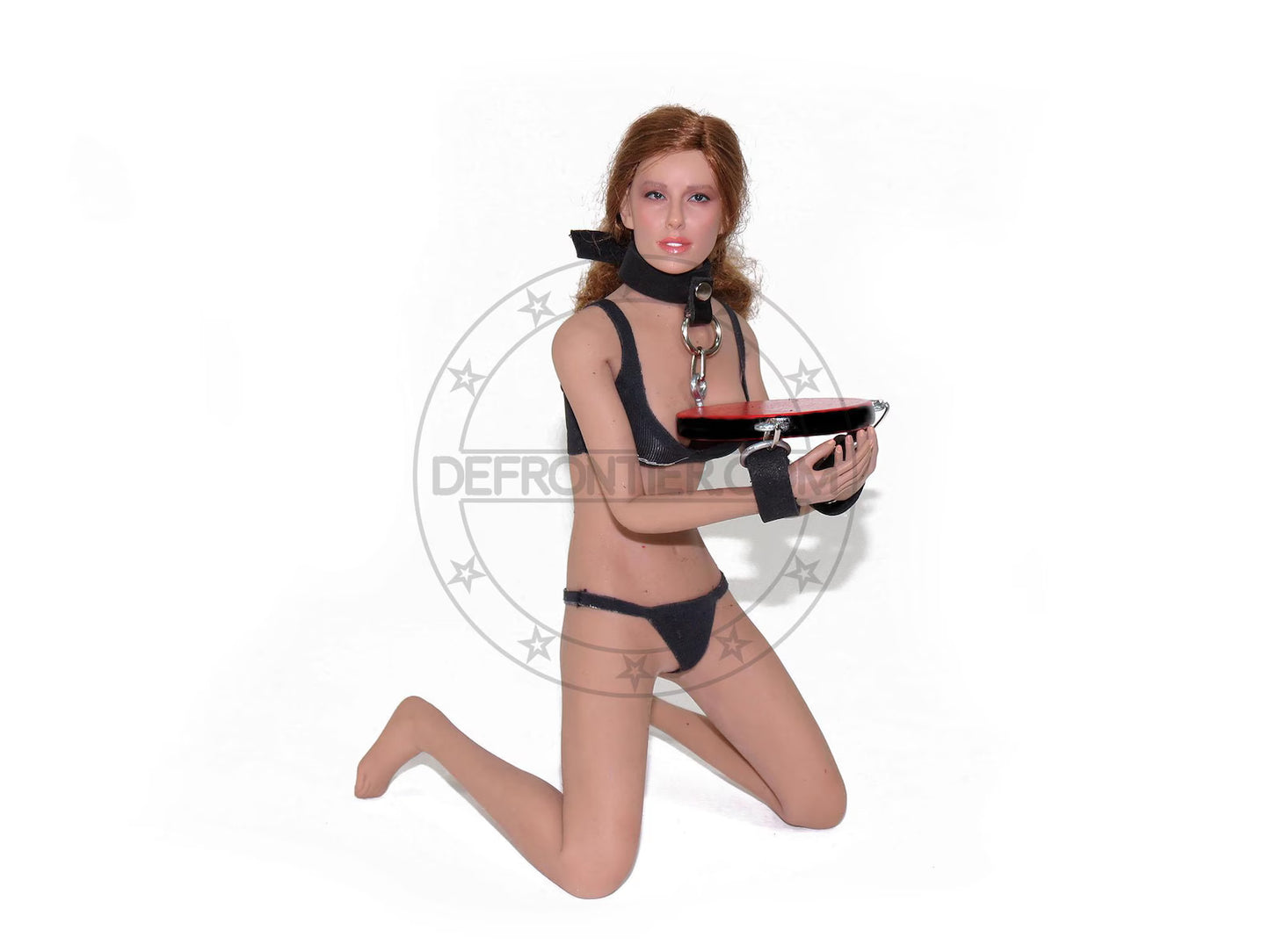 Waitress Bondage - arms and neck to tray luxury roleplay bondage