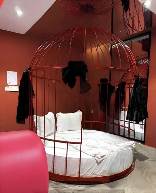 BDSM Cage Bed, Adult Furniture, Restraint Dungeon Bed, Adult Fetish Furniture