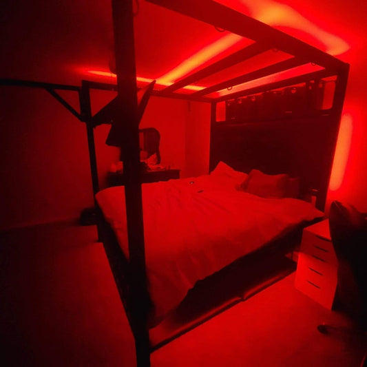 King size heavy duty 3" steel Rope bondage bdsm bed