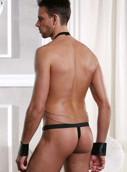 All chained up men’s body harness