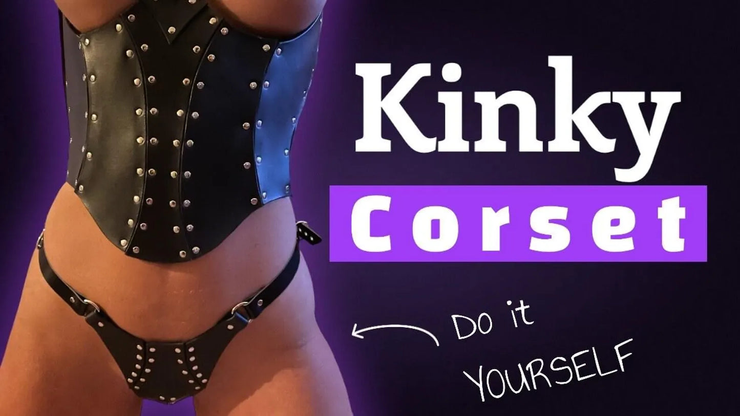 Corset Leather Choker Thong Pattern