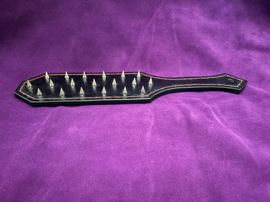 Double-Sided Leather Spiked BDSM Paddle