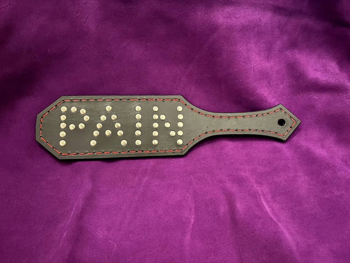 Double-Sided Leather Spiked BDSM Paddle