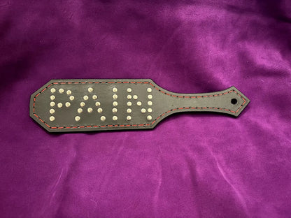Double-Sided Leather Spiked BDSM Paddle