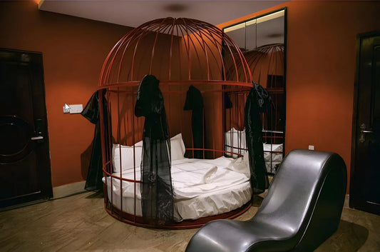 BDSM Cage Bed, Adult Furniture, Restraint Dungeon Bed, Adult Fetish Furniture