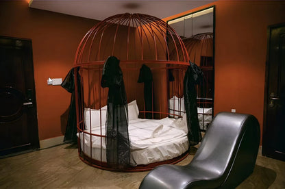 BDSM Cage Bed, Adult Furniture, Restraint Dungeon Bed, Adult Fetish Furniture