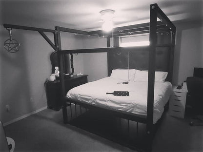 King size heavy duty 3" steel Rope bondage bdsm bed